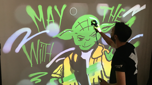 Animation graffiti - Animation graffiti pour l'entreprise Yves Saint Laurent ysl (réalité virtuelle, team building, animation, événementiel, virtual reality, vr, digital, technologie, fun, team, cohésion, innovation, Animation graffiti)